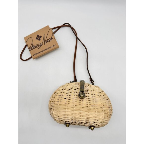 PATRICIA NASH Nissaki rattan mini crossbody bag + Dust bag NATURAL - Picture 10 of 11